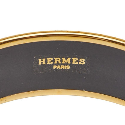 Hermes Emile GM Cloisonne Black Gold Plated Ladies Hermes