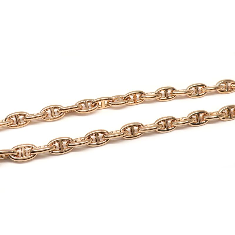 Hermes Necklace Chaine D'ancre T PM 62 Frames 18K Pink Gold 750 Pink