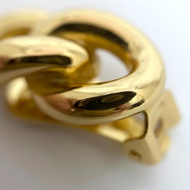 Christian Dior Earring Gold Excellent Condition Chain GP Used