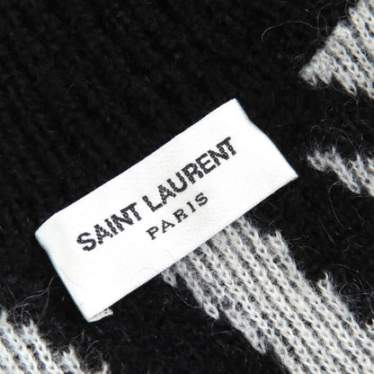 Saint Laurent Paris 21AW 690064 Mohair Cardigan Oversized Black White XS Made
