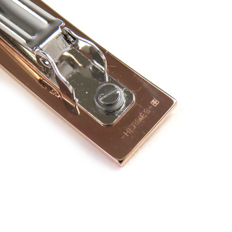 Hermes Irene H Logo Barrette Hair Clip Hair Clip Hair Accessory Gold With