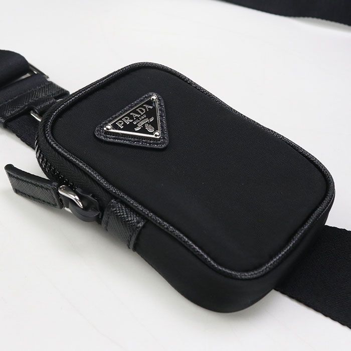 Prada Re-nylon 2vh112 2DMH F0002 Crossbody Shoulder Bag Nylon Saffiano Leather