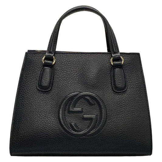 Gucci Handbag Soho 607722 Black Leather