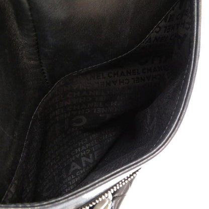 Chanel Jacket Bag Lambskin Black Matelasse 8 Series Coco Mark Body Bag 0031