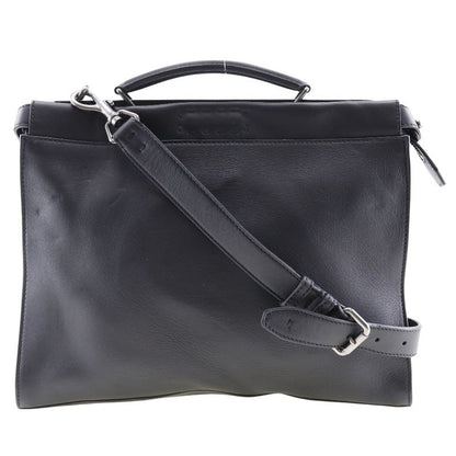 Fendi Peekaboo Celia 2WAY Shoulder Calf Black Men's Business Bag