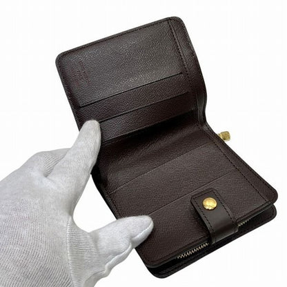 Louis Vuitton Damier Compact Zip N61668 Bifold Wallet Unisex