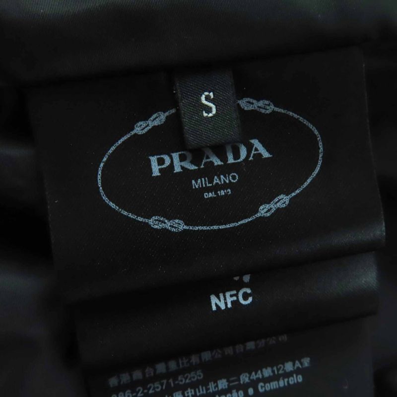 Prada 21AW Sgc025 Floral Pattern Triangle Logo W/triangle Plate Hooded Down