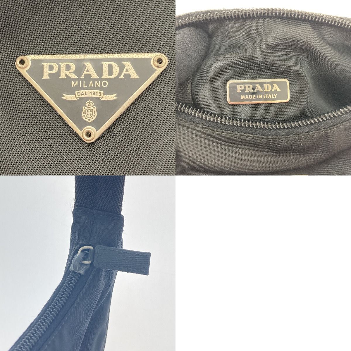 Prada Handbag Mini Handbag Triangle Logo Plate Mv515 Black