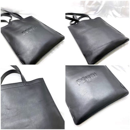 Fendi Tote Bag Black 7va538 F20398 Excellent Condition