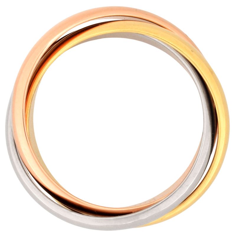 Cartier Trinity MM Ring #50 18K Yellow Gold 76g 18K Pink Gold 18K White Gold