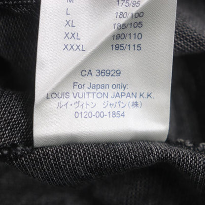 Louis Vuitton Cotton Logo Patterned Short Sleeve Polo Shirt Black M Made In