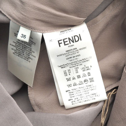 2023Fendi Shorts Size 36 FF Embroidery Double F Half Pants Made In Italy