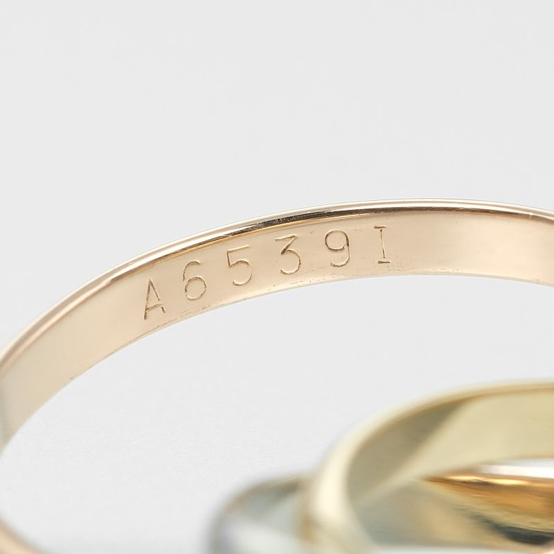 Cartier Trinity XS 1.9mm (0.07in) Band 18K Gold (yg×pg×wg) No 8 Ladies 3.5g Ring