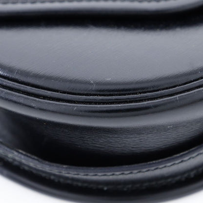 Hermes Double H Vintage Calf Black/gold Hardware 0M Ladies Shoulder Bag