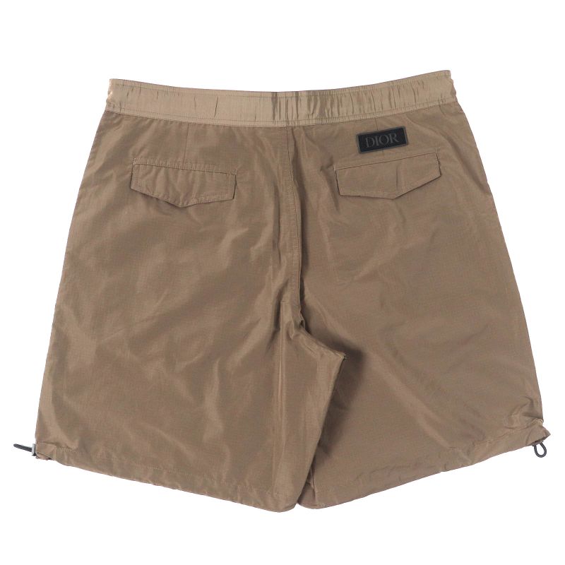 DIOR Christian DIOR Homme 293c179a4717 Buckle Bermuda Logo Patch Shorts Brown 52 Made In