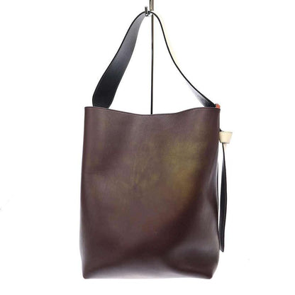 Celine Twisted Cabas Leather Shoulder Bag U-Cu-1106 Brown