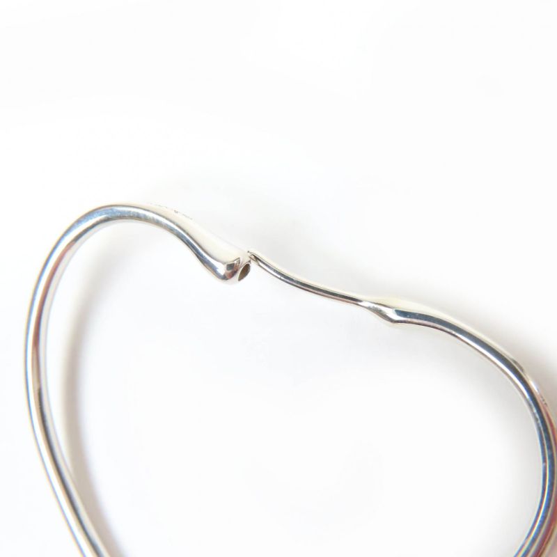 Tiffany & Co Elsa Peretti Small Open Heart Hoop Earrings Ag925
