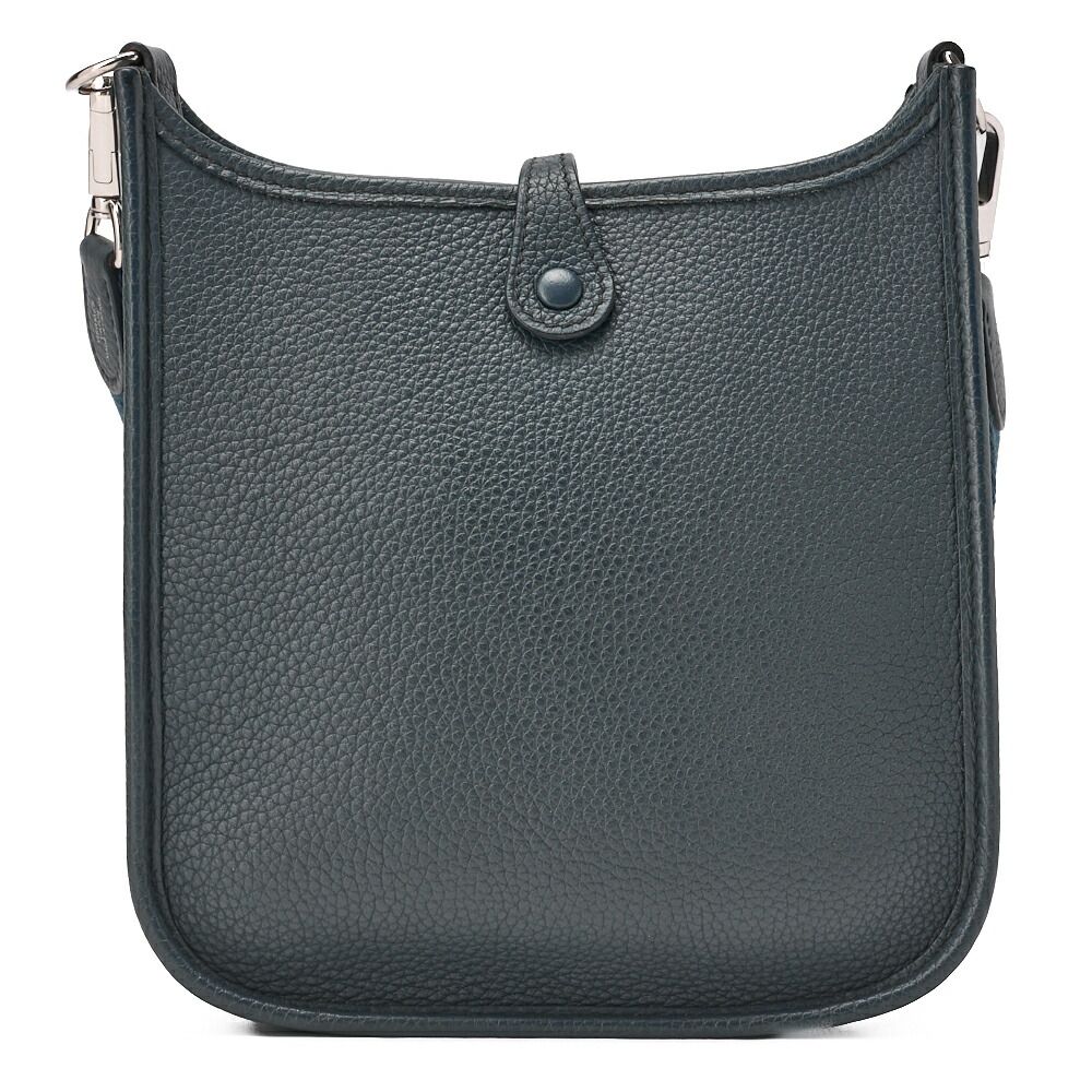 Hermes Evelyn TPM Shoulder Bag Taurillon Clemence Blue Orage (silver Hardware)