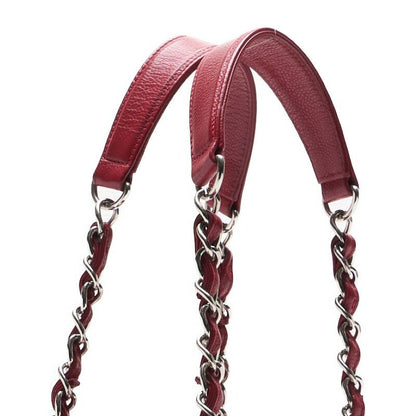 Chanel Matelasse GST Coco Mark Double Chain Shoulder Caviar Skin Red With