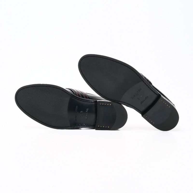 Louis Vuitton Loafers Size 7 1 2M V-line Leather Shoes Made In Italy 20250430