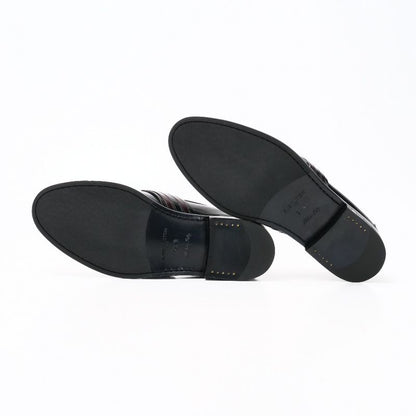 Louis Vuitton Loafers Size 7 1 2M V-line Leather Shoes Made In Italy 20250430