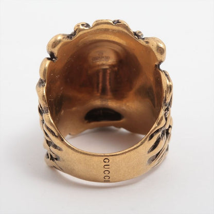 Gucci Michele Period Lion Head GP Ring 19 (actual Size 18) Gold Made In Italy