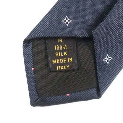 Louis Vuitton Silk Damier Monogram Set Of Two Ties Neckties Gray Made In Italy