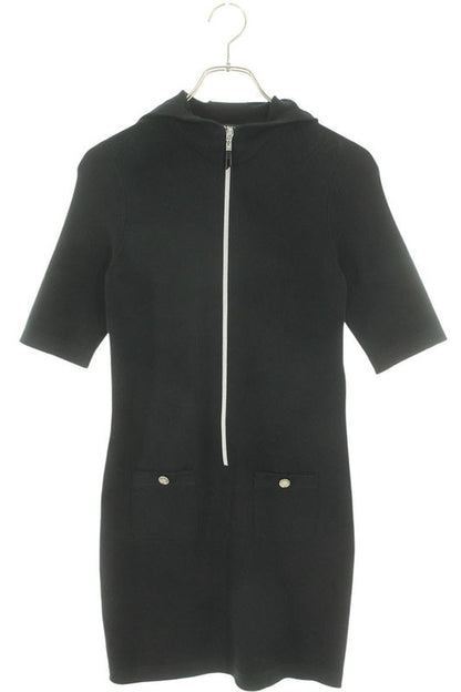 Chanel P78647k11372 Cashmere Blend Half Zip Dress Women 36