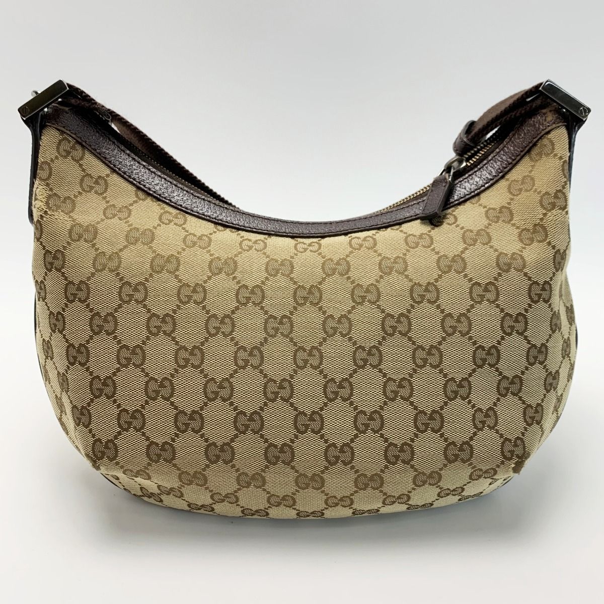 Gucci Shoulder Bag 181092 Brown X Light Brown Canvas X Leather