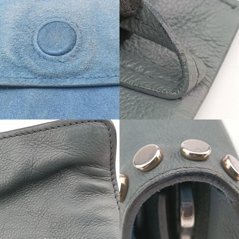 Prada Etiquette Greyish Green Leather 1bd082180/h