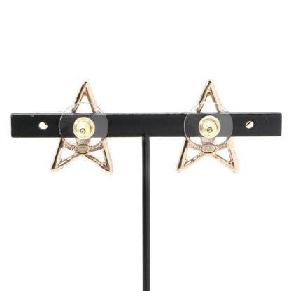 Chanel Earrings Earring Gold White Coco Mark Star
