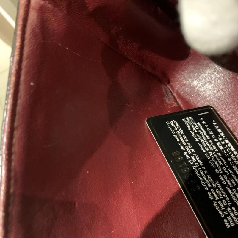 Chanel Diana Matelasse Enamel Shoulder Bag Black