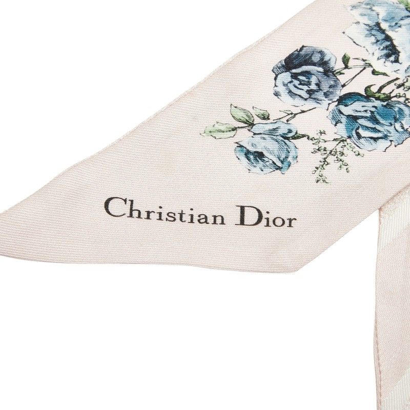 Christian Dior Mitzah Flower Floral Light Pink Multicolor Silk Women's Christian