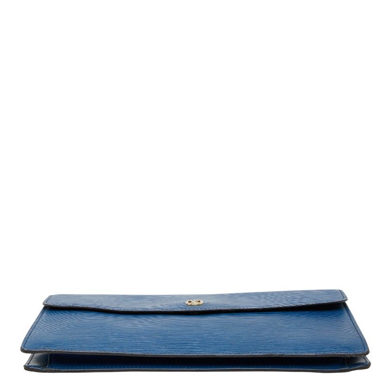 Louis Vuitton Epi Montaigne 27 Second Bag Clutch Bag M52655 Toledo Blue Leather