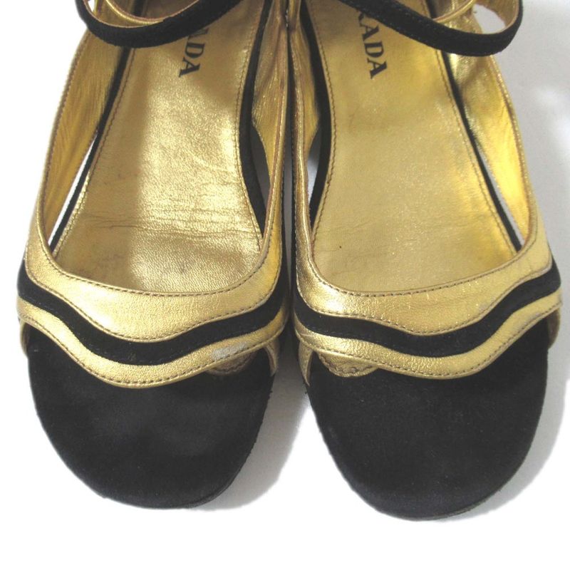 Prada Suede Leather Ankle Strap Sandals Size 36 Equivalent To 23cm (9.06in)