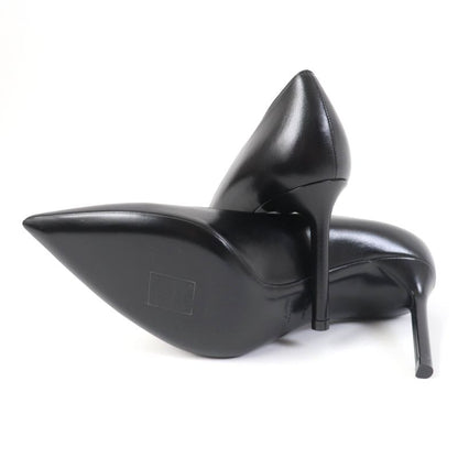 Saint Laurent Paris 489751 Aniya Pointed Toe Leather Pumps Black 36.5 With Box