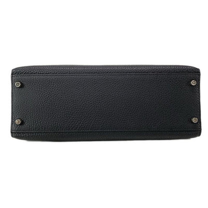 Hermes Handbag Kelly 32 Black Outside Stitching/silver Hardware