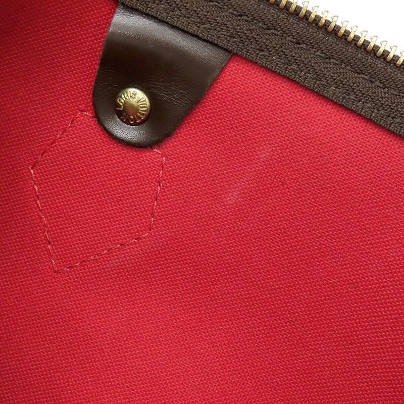 Louis Vuitton Handbag Speedy 30 Damier Canvas Damier Ebene Gold Hardware Brown