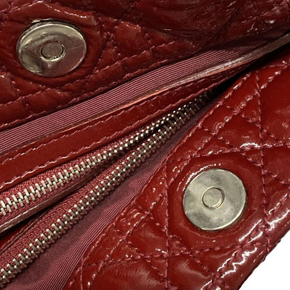 Dior/christian Dior Tote Bag Canage Stitch Red Leather