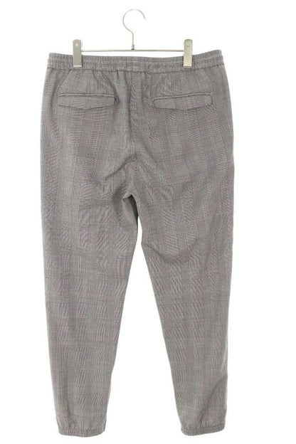 Dior 21SS 113c122a4995 Hem Zip Drawcord Check Long Pants Men's 48