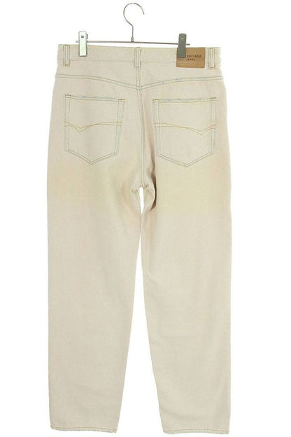 Balenciaga 22AW 662754 Tap04 Damaged Large Baggy Denim Pants Men's M