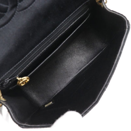 Chanel Mini Chain Shoulder Matelasse Satin Black Ladies Shoulder Bag
