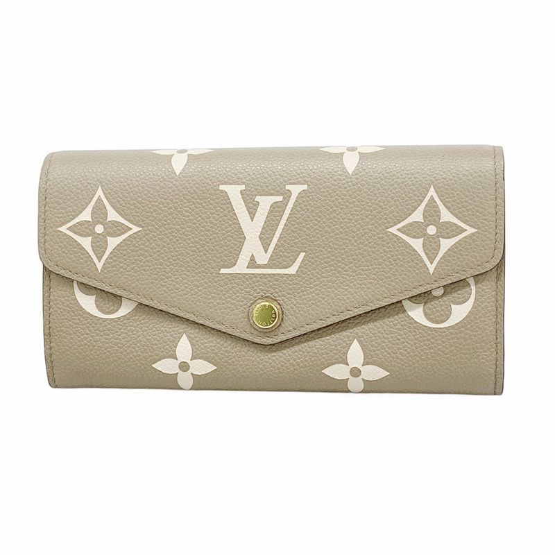 Louis Vuitton Long Wallet Monogram/empreinte Bicolor Portefeuille Sarah M81049