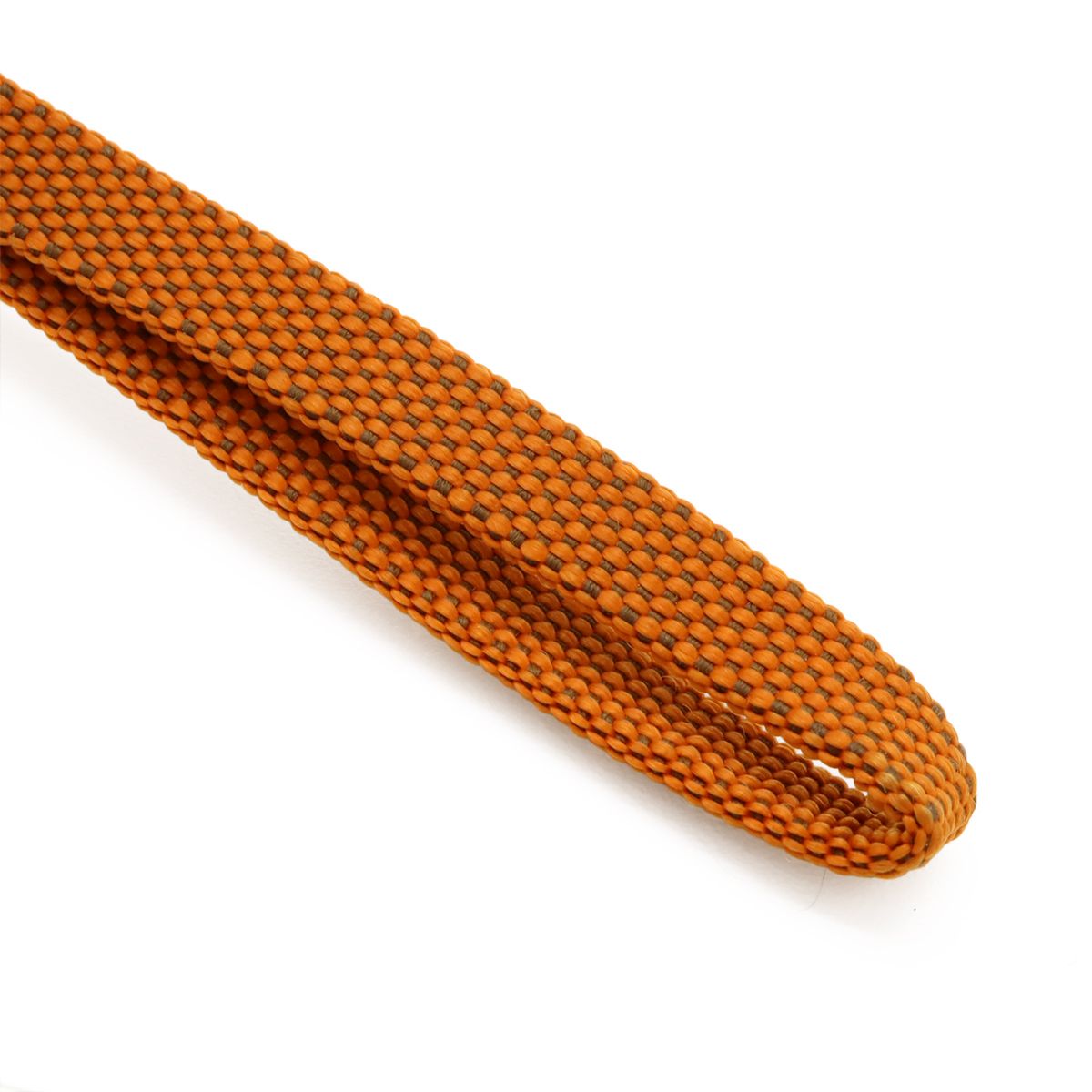 Hermes Serie Strap Cell Phone Charm Nylon Canvas Orange Silver Hardware