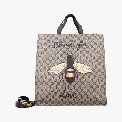 Guccigg Supreme Bee Brown And Ruched PVC Coated Canvas 450950 B024905997