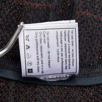 Chanel Coco Mark Check Skirt Pleated Size: 42 P26686v00001 Grey Brown Wool