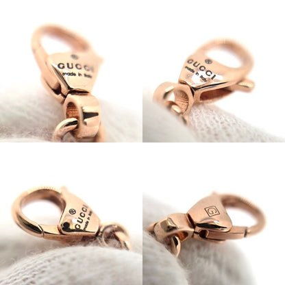 Gucci 774693 Logo Necklace 462cm (1819in) Long Crystal Script Logo Antique Pink