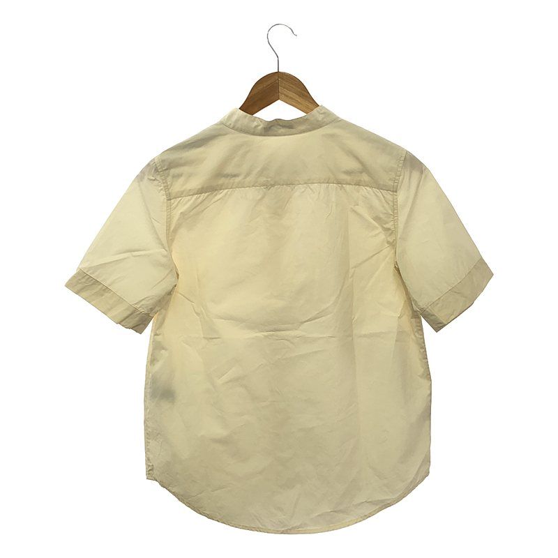 Bottega Veneta - Lace Embellishment Stand Collar Shirt Blouse - 38 - Ecru Black