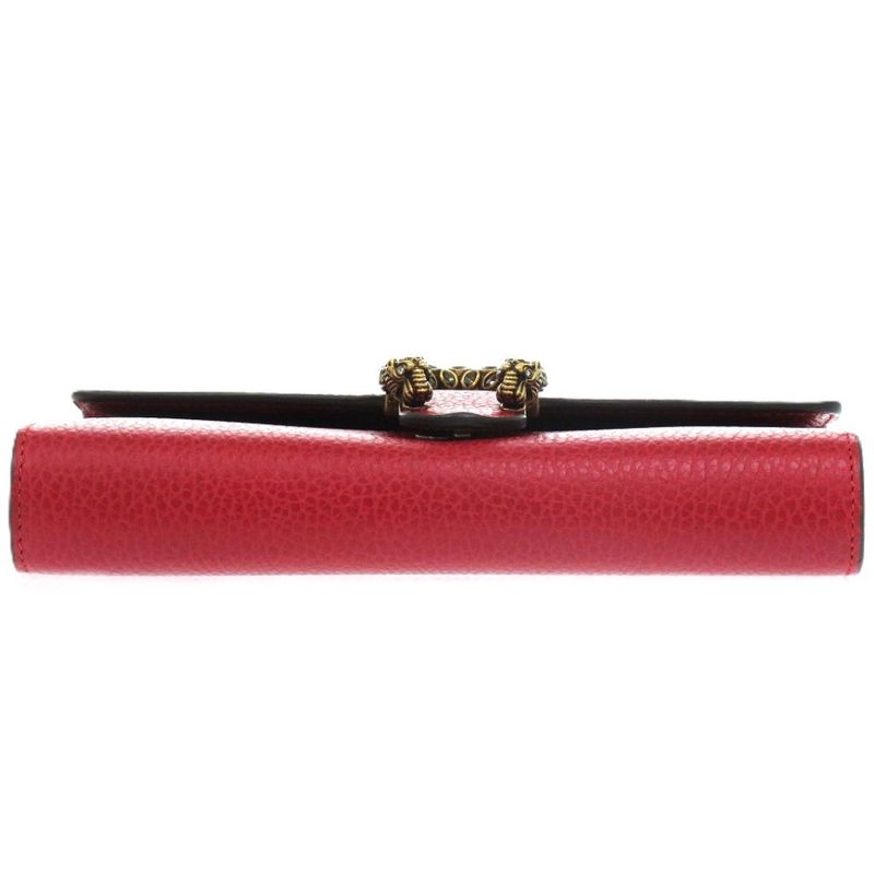 Gucci Dionysus 746056 Long Wallet Leather Red 0671 Red Chain Wallet Gucci