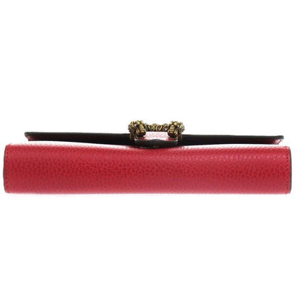Gucci Dionysus 746056 Long Wallet Leather Red 0671 Red Chain Wallet Gucci